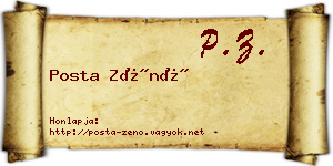 Posta Zénó névjegykártya